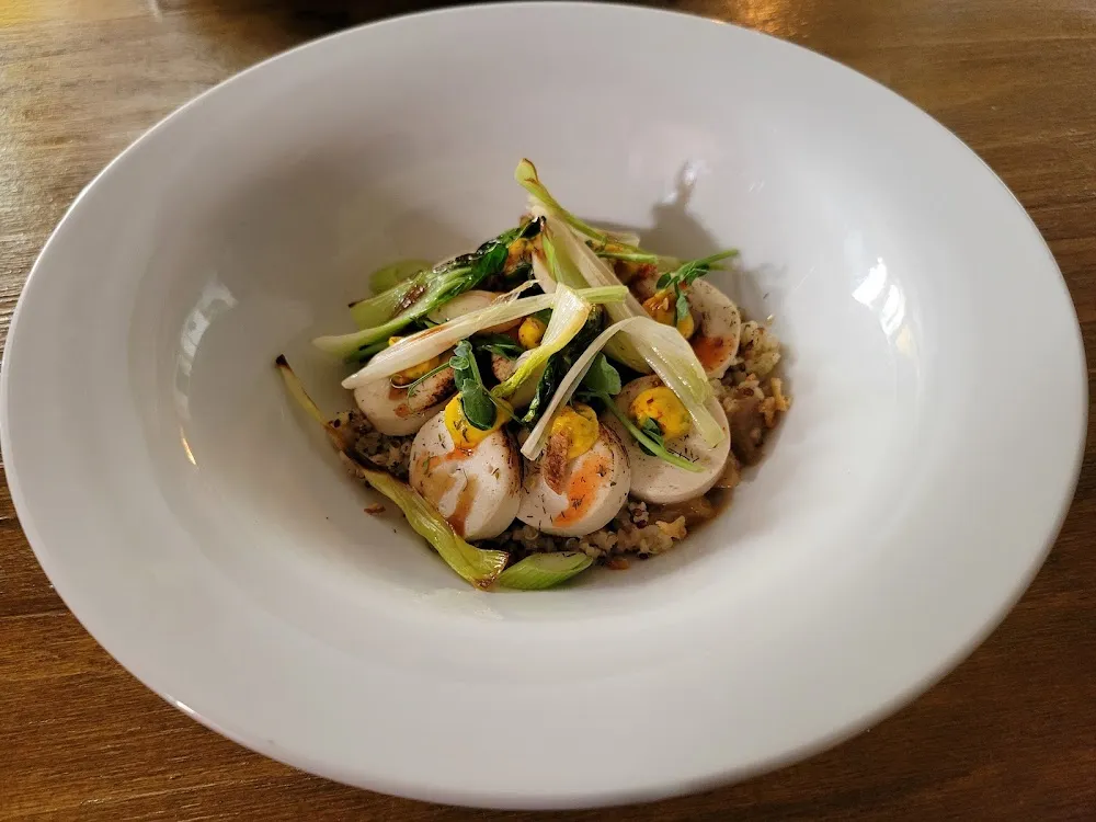 Boudin Blanc À la Flamme Quinoa Chutney